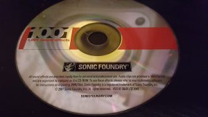 Sonic Foundry 1,001 sound effects disc.
