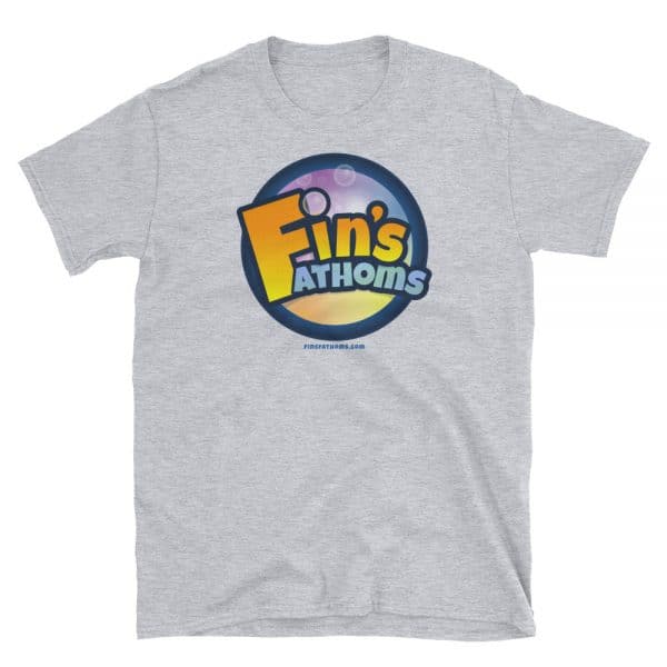 Fin's Fathoms video game t-shirt (Ash Gray).