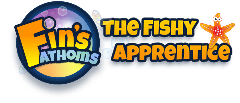 Fin's Fathoms: The Fishy Apprentice logo v3.