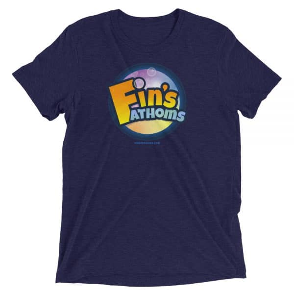 Fin's Fathoms video game t-shirt (Navy Blue).