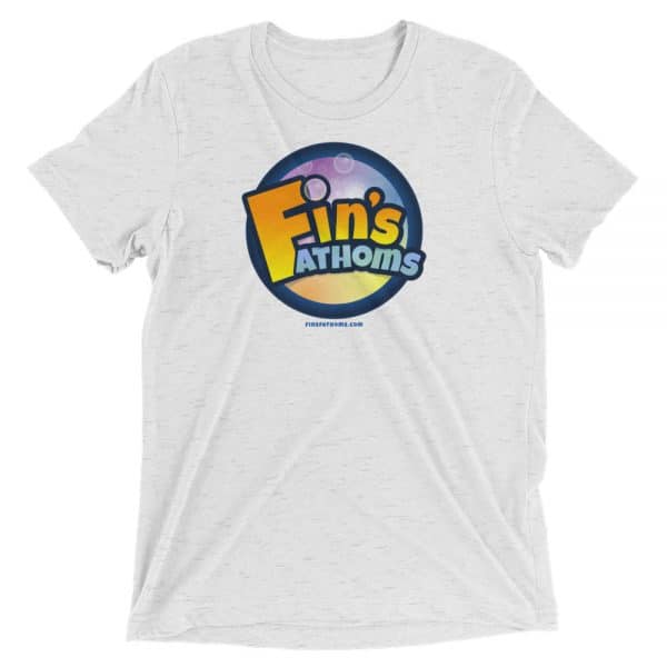 Fin's Fathoms video game t-shirt (Ash Gray).